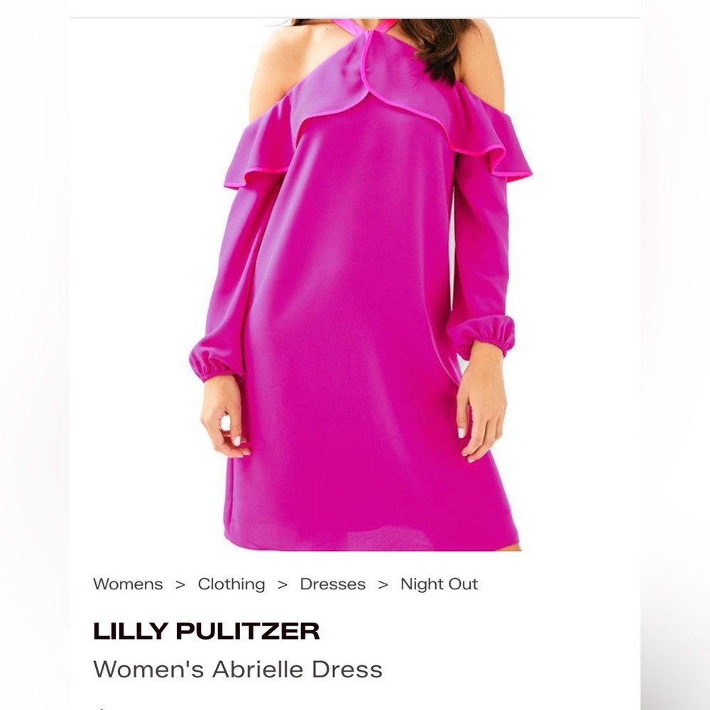 Lilly Pulitzer Abrielle Pink Open Shoulder Shift Dress 0 EUC